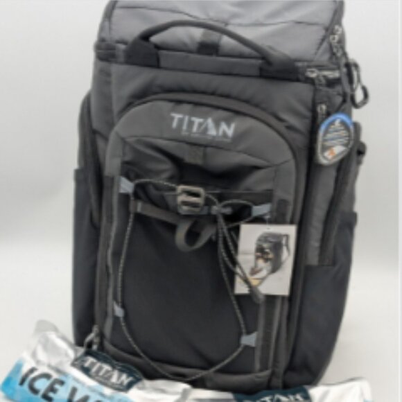 Titan 26-can Backpack Cooler Black With 2 Ice Walls - Picture 1 of 6